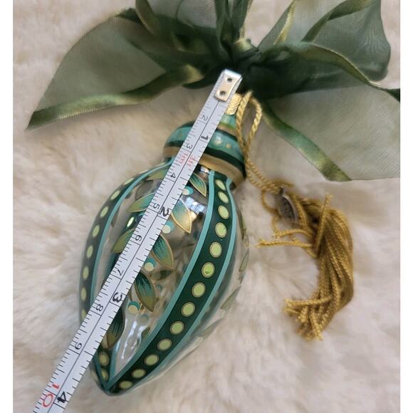 Lenox Handpainted Gems Glass Ornament See Pics for Size Ribbon Tassell - Picture 8 of 9
